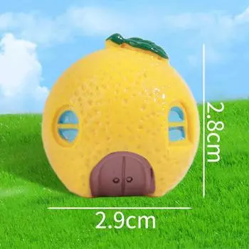 Милый креативный мультяшный фруктовый овощной домик из смолы Миниатюрный орнамент Миниатюрный ландшафтный декор Домашнее украшение Поделки Подарки