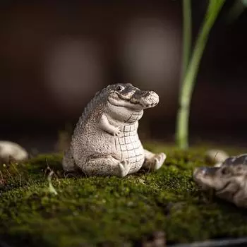 Милый крокодил чайный питомец ручной работы персонализированный чай с предсказанием судьбы настольное украшение поделки из смолы украшения