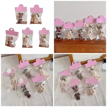 Милый кролик-бантик брелок милый кукла-животное медведь сумка брелок плюшевый брелок рюкзак кулон для женщин и девочек рождественский подарок 2