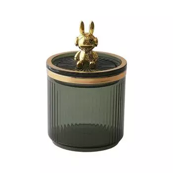 Милый кролик держатель для ватных дисков ватные палочки коробка для хранения контейнер для косметики # amber