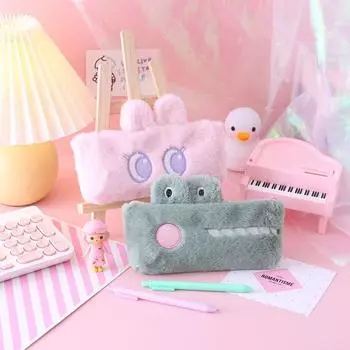 Милый кролик Крокодил Плюшевый школьный пенал