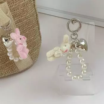 Милый кролик кукла брелки для сумки кулон милый маленький кролик плюшевый брелок с любовью цепочка плюшевая игрушка кулон брелок телесный