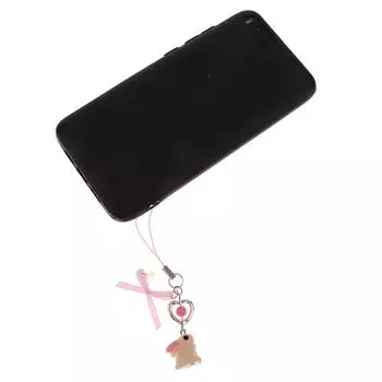 Милый кролик кулон телефон шнурок бант кролик мобильный телефон цепочка для девочек кавайный ремешок для мобильного телефона брелок аксессуары