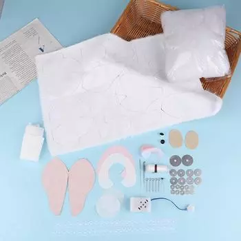 Милый кролик Лилиан с длинными ушами, сделай сам, ручная работа, оригинальная самодельная шарнирная кукла, набор материалов, тканевая кукла, кролик, подарок, плюшевая кукла-кролик A3