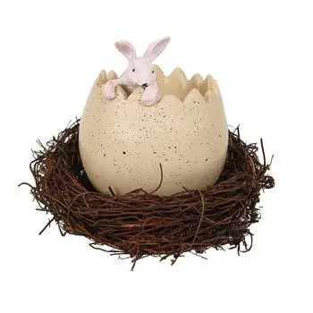 Милый кролик, ломающий ракушку, смоляные украшения для дома, украшения своими руками One Size