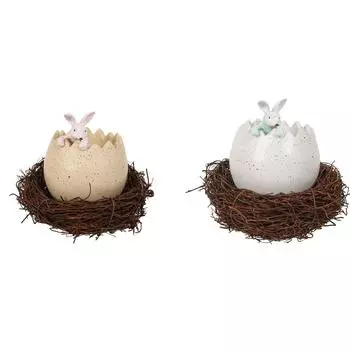 Милый кролик, ломающий ракушку, смоляные украшения для дома, украшения своими руками One Size