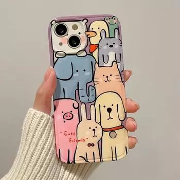 Милый кролик мультфильм собака животные прекрасный чехол для телефона для Iphone 14 13 12 11 Pro Max модный мягкий силиконовый чехол для задней панели телефона For iPhone 12 Pro