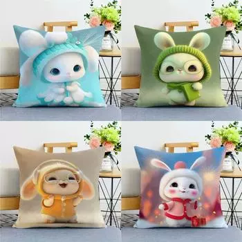 Милый кролик наволочка для украшения общежития офис гостиная дома наволочка 40x40cm