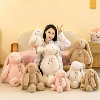 Милый кролик плюшевая игрушка длинноухий плюшевый кукла животное подарок девочке спящая игрушка кролик детская игрушка плюшевый кролик кукла 30cm