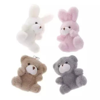 Милый кролик плюшевая игрушка мультфильм медведь кролик кулон мягкая кукла плюшевый брелок автомобильный брелок для ключей рюкзак сумка декор