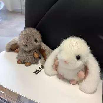 Милый кролик плюшевый брелок для женщин сумка автомобильный брелок подвеска украшения ювелирные сумки подвесные аксессуары подарки