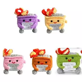 Милый крючком мусорный контейнер пожарный эмоциональная поддержка мусорный контейнер пожарный забавные подарки (фиолетовый)