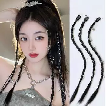 Милый крутой парик с пряжкой, заколка для волос Spice Girl, имитация косы, зажим для кос, дреды, боксерская коса, аксессуары для волос