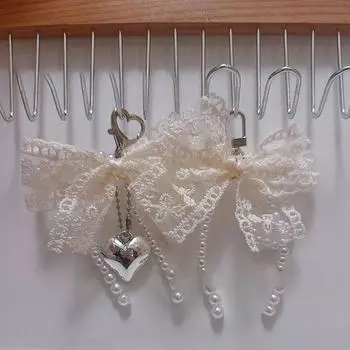 Милый кружевной бант с бисером и бантом для телефона, подвеска на ремешок, браслет для телефона, аксессуары для сумки, для женщин и девочек, подвесной шнур