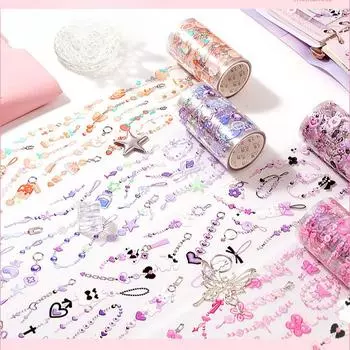 Милый кружевной набор лент васи для самостоятельного декора Kpop фотокарточки шикарный корейский бант сердце скрапбук журнал наклейка кавайные школьные принадлежности чёрный