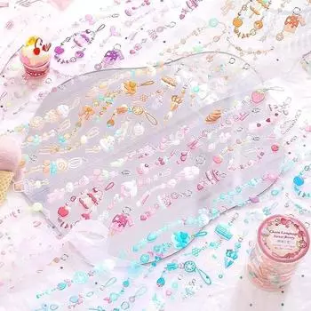 Милый кружевной набор лент васи для самостоятельного декора Kpop фотокарточки шикарный корейский бант сердце скрапбук журнал наклейка кавайные школьные принадлежности чёрный