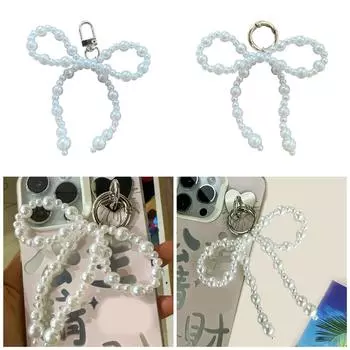 Милый кулон-бантик, брелок ручной работы, подвеска для телефона, ювелирное украшение, модный и элегантный аксессуар для сумки 1 серебряный