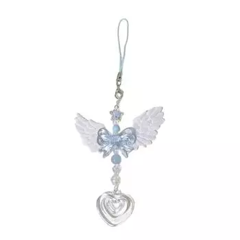 Милый кулон в виде голубого ангела, цепочка-аксессуар, настраиваемая подвеска для мобильного телефона, ключей, цепочка-шнурок для телефона