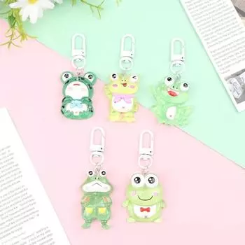 Милый кулон в виде лягушки, кулон из смолы в виде лягушки, брелок для рюкзака в виде лягушки из мультфильма, пара E