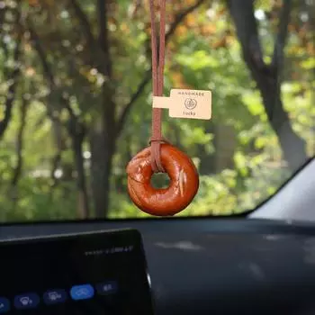 Милый кулон в виде щелочного хлеба в виде бублика, симпатичная цепочка для свитера, крендель, ожерелье, сумка, подвесная для салона автомобиля, сумка для круассанов, аксессуар