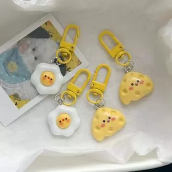 Милый кулон в виде сыра-пашот, забавный брелок, кавайный мультяшный брелок с имитацией еды, детская игрушка, рекламные подарки