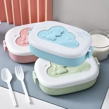 Милый ланч-бокс для детей, отсеки, Microwae Bento, ланч-бокс для детей, школа, открытый, кемпинг, пикник, контейнер для еды, портативный розовый