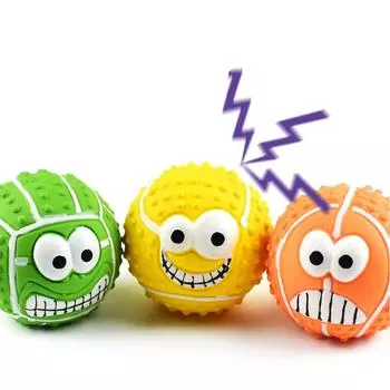 Милый латексный мяч для домашних животных, собак и кошек, звучащая игрушка, пищащий мяч, игрушка для чистки зубов, интерактивные игровые принадлежности для домашних животных, игры для собак, аксессуары оранжевый