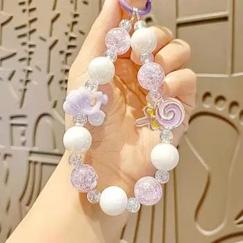 Милый леденец акриловый красочный лазерный бисер мобильный телефон цепочка на запястье брелок кулон сумка украшения аксессуары подарок жёлтый