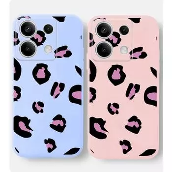 Милый леопардовый мягкий силиконовый чехол для телефона Xiaomi Redmi Note 13 Pro 14C 13C 12C 11 10 9 8 7 Poco C65 M6 X3 Pro Camera Защитный противоударный полный чехол Xiaomi Poco X3 чёрный