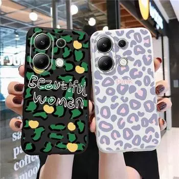 Милый леопардовый мягкий силиконовый чехол для Xiaomi Redmi Note 13 Pro 14 15 Samsung A55 S24 FE iPhone 15 Huawei Honor Realme Camera Защитный противоударный чехол Samsung Galaxy S9 Plus