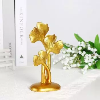 Милый лист гинкго орнамент смоляные поделки гинкго художественные статуи золотой лист гинкго орнамент гостиная золотой