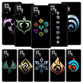 Милый логотип Genshin impact для Xiaomi Redmi Note 11 10 9 8 Pro, чехол для телефона 10S 9S 7 8T 9T 9A 8A 9C K50 K40 Gaming 11T 5G, мягкий чехол Redmi Note 11T5G