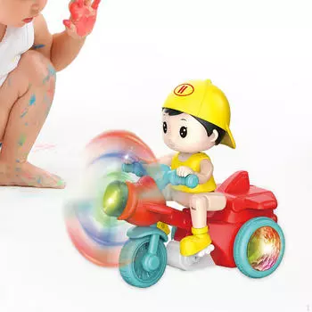 Милый мальчик электрический трехколесный игрушечный велосипед музыкальные машинки игрушки для верховой езды образовательный детский сад для возраста красный