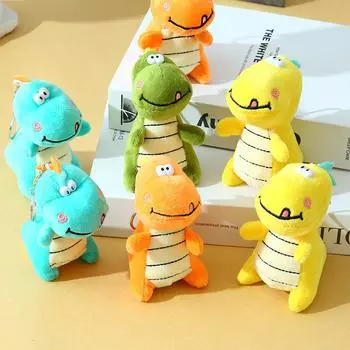 Милый маленький динозавр кулон плюшевая игрушка мультяшная кукла кукла кукла жёлтый