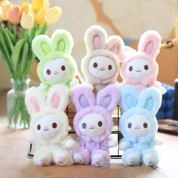 Милый маленький кролик кулон плюшевая игрушка кукла белый кролик сумка подвесное украшение брелок кукла кукла 12cm