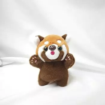 Милый маленький кулон-енот, плюшевая игрушка, брелок-панда, кукла для игрового автомата, кукла, кулон для рюкзака 10cm коричневый