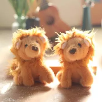 Милый маленький лев кулон плюшевая игрушка кукла мультфильм сумка подвесной брелок тряпичная кукла кукла 14cm