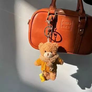 Милый маленький медведь брелки высокого качества плюшевый медведь кукла брелок для сумки кулон кавайный брелок с плюшевым мишкой кукла аксессуары