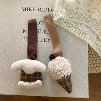 Милый маленький медведь плюшевый брелок для сумки кулон пушистый мультяшный медведь голова кавайный мягкий брелок с животными кукольные аксессуары D