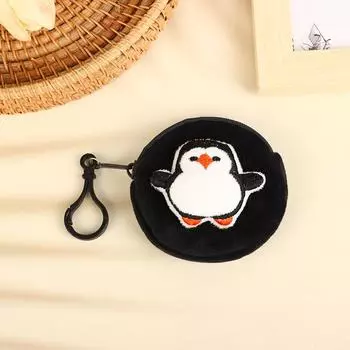 Милый маленький пингвин кошелек для монет мягкий мини мультяшный кошелек для монет сумка для наушников сумка для передачи данных простой прочный плюшевый кошелек для монет