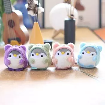 Милый маленький пингвин кулон плюшевая игрушка кукла мультфильм сумка подвесной брелок тряпичная кукла кукла 11 cm.