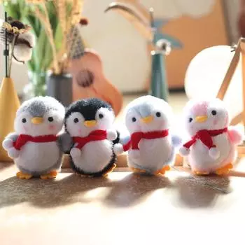 Милый маленький пингвин кулон плюшевая игрушка кукла мультфильм школьный портфель подвесной орнамент брелок кукла 13 cm.