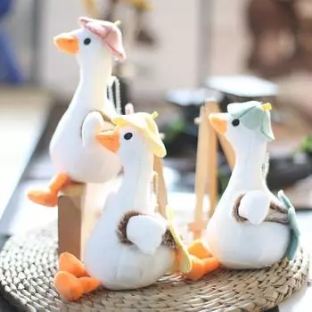 Милый маленький страус, маленькая подвеска, плюшевая игрушка, кукла, большой гусь, школьный рюкзак, подвесное украшение, брелок, кукла, кукла 15cm