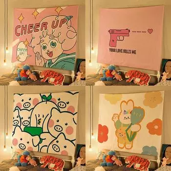 Милый маленький свежий фон ткань украшение стены дома гобелен офис гостиная гобелен 100x75cm