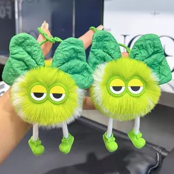 Милый маленький теннисный угольный мяч эльф автомобильный брелок кулон помпон книга сумка кулон плюшевая кукла