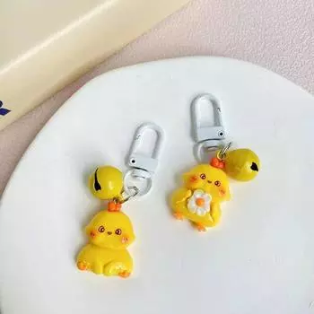 Милый маленький желтый цыпленок брелок мультфильм животное кукла кулон брелок рюкзак подвески сумка украшение пара лучшие подруги подарок as the picture