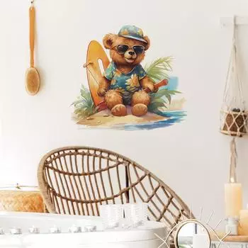 Милый медведь Детская комната Детский сад Настенные украшения Наклейки на стену 35*39CM/fun-f55