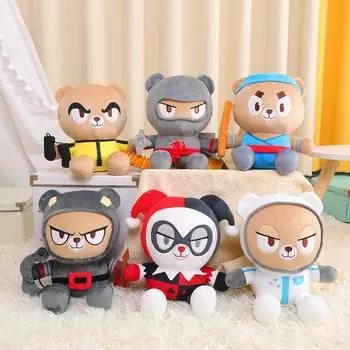 Милый медведь кунг-фу, плюшевые куклы, подарок для детей, медведь ниндзя, Джокер, медведь-астронавт, медведь, мягкие игрушки для A