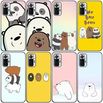 Милый медведь панда животное силиконовый чехол для телефона Xiaomi Redmi Note 11 10 9 8 Pro 11T 10T 10S 9S 8T 9 9A 9C 9T черный мягкий чехол Redmi 9