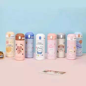 Милый медведь поильник термос-чашка с изображением сердца для девочек-подростков, термос-чашка с изображением сердца для девочек 380ML